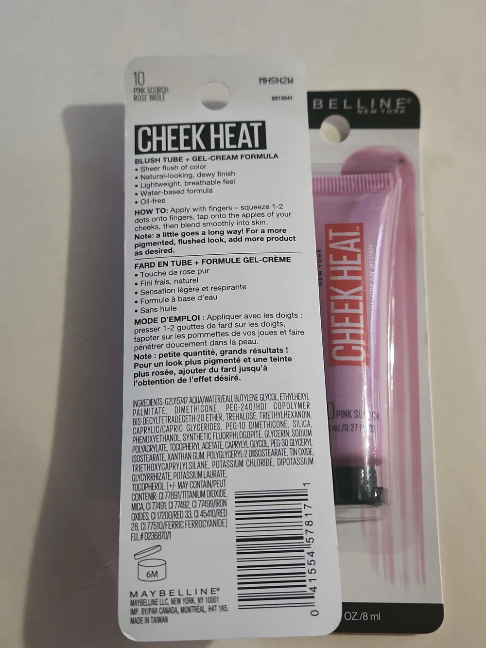 Maybelline Cheek Heat Gel-Cream Blush - Pink Scorch (10) Lot Of 2
